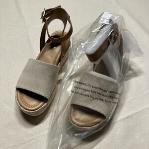 Tan and brown sandals